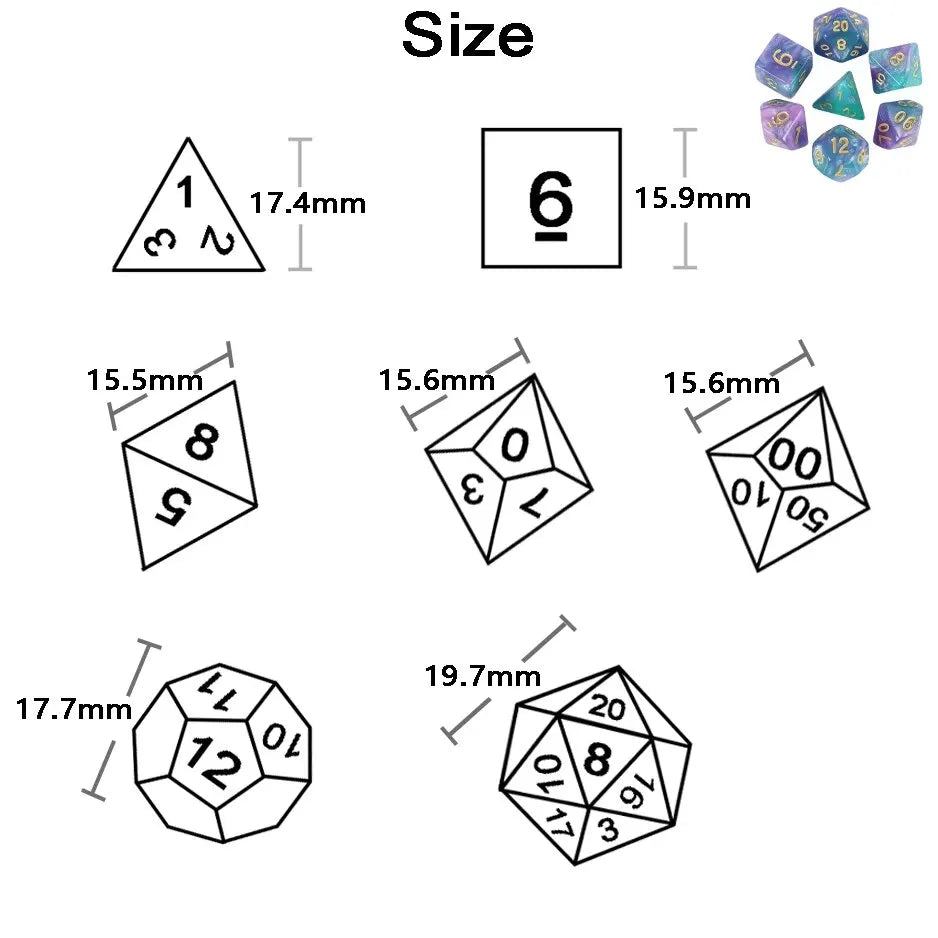 Dice Set Lunar - MtvG